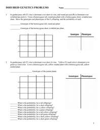 Mar 06, 2017 · in a dihybrid cross, the expected ratio in the f2 generation is 9:3:3:1. Dihybrid Cross Worksheet Printable And Digital Distance Learning Genetics Practice Problems Biology Lessons Dihybrid Cross