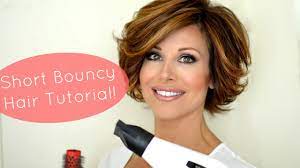 Recreate by opting for a bob which falls at jaw level. Bouncy Short Hair Tutorial Youtube