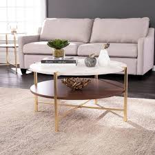 267.00 kb, 900 x 900. Amelia Round Faux Marble Cocktail Table Brass Aiden Lane Target