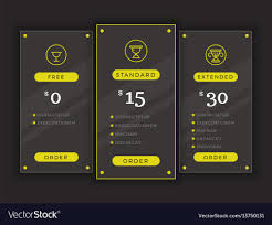 Pricing Table Comparison Chart Template