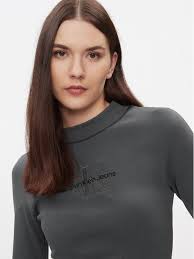 Calvin Klein Jeans Haljina za svaki dan Hero Monologo J20J222514 Siva Slim  Fit