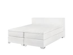 Check spelling or type a new query. Faux Leather Eu King Size Divan Bed White President Beliani De