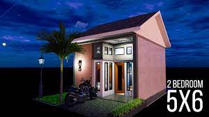 Desain tangga minimalis yang memiliki anak tangga berbentuk u tertutup. Desain Rumah Villa 4x6 Meter 1 Kamar Tidur Cek Bahan Bangunan