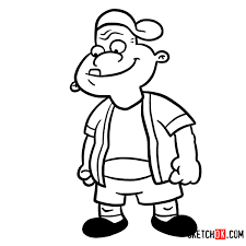 Learn to color hey arnold's arnold and gerald coloring pages. How To Draw Harold Berman Hey Arnold Sketchok