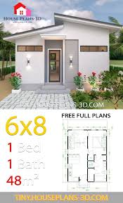 Studio House Plans 6x8 Shed Roof Tiny House Plans House Roof Design Small House Plans Small House Design Plans