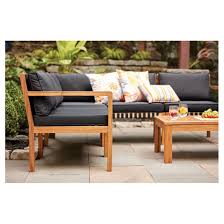 Acacia Wood Patio Set Sao Paulo Natural Black 5 Places Wood Patio Outdoor Furniture Patio Set