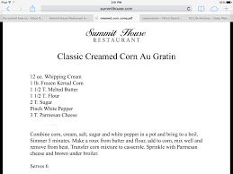 Summit house creamed corn recipe. Summit House Cream Corn Summit Homes Creamed Corn Holidays Dishes