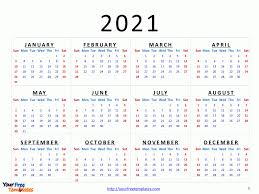 Free printable 2021 year calendar template with the classic year at a glance layout will be great for 2021 printable calendar. Printable Calendar 2021 Template Free Powerpoint Templates