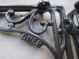 Buy PAIR of Rustic Iron Shelf Brackets ...