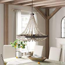 What kind of wood is in a beaded chandelier? Birch Lane Aaden 5 Light Crystal Empire Chandelier With Beaded Accents Reviews Wayfair