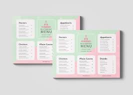 This menu mockup can be a perfect choice to display the a4 design for hotels, motels, restaurants, street food shops. Free Landscape Restaurant Menu Psd Template Free Psd Mockup New Mockup