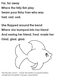 Letter F Fishy Poem Kindergarten Poems Letter F Teaching Sight Words
