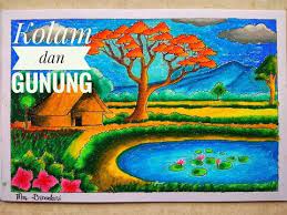 Sekian pembahasan mengenai gambar pemandangan dan cara mewarnai gambar tersebut dengan teknik menggunakan crayon. Gambar Pemandangan Dengan Crayon Titi Gambar Pemandangan