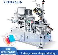 ZONESUN Automatic Corner Wrap 3-side Label Applicator Labeling Machine  ZS-TB833C