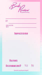 Book Review Instagram Story Template Bookstagram Book Review Template Instagram Story Template Book Template