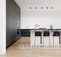 Dark Grey Lacquer Finish Kitchen Cabinet Finish on E0 Grade Plywood Home  Furniture