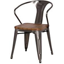 Grand Metal Arm Chair Gunmetal Set Of 4 Metal Armchair Chair Contemporary Armchair