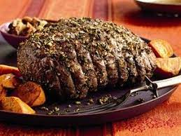 Herb Crusted Petite Roast With Fig Onion Relish Food Recipes Holiday Roasts