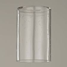 6 Inch Tall Clear Seeded Cylinder Glass Shade With 1 5 8 Fitter At Destination Lighting Replacement Glass Shades Glass Light Shades Glass Shades