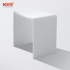 The vanity stool is just as important as the table or cabinet itself. China Acrylic Stone Bathroom Vanity Stool Solid Surface Stool China Bathroom Stool Shower Chair
