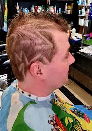 Jacob looks good with his new haircut from Leigh. He was very excited when  Leigh showed him the back of he's head. Denise n Travis Flens thanks for  bringing Jacob in this