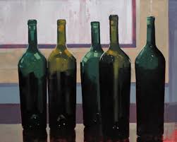 Paintings: Five Bottles by Reid Thorpe Fine Art