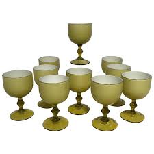 Duralex prisme 17.5 ounce clear tempered glass stacking glassware drinkware tumbler drinking glasses, set of 6. Ten Carlo Moretti Italian Cased Glass Wine Goblets Amber And White At 1stdibs