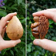 This Irish Artist Crafts Amazing Creatures From Avocado Pits Avocado Art Avocado Seed Carving