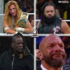 Four Horsemen of WWE Money in the Bank 2025: —Becky Lynch; AND NEW. —Jacob  Fatu; "I hate you, Solo" 🙏🏼 —R-Truth; We Wanted Truth, We Got Truth 🔥  —Triple H; Got us