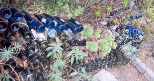 Maybe you would like to learn more about one of these? Wine And Water Bottle Retaining Wall Bottle Garden Garden Fountains Bottle Art