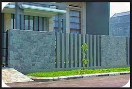Bahkan penggunaan pagar batu alam bisa sampai 20 atau 30 tahun lamanya! Desain Pagar Rumah Dengan Batu Alam Sinergi Stone