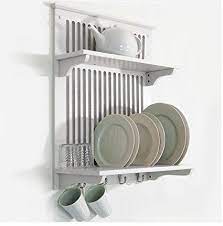 foxhunter egouttoir a vaisselle suspendu avec crochets blanc support mural plaque murale rangement mural cuisine