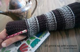Fingerless gloves for the family. All Grown Up Arm Warmers Free Crochet Pattern On Moogly