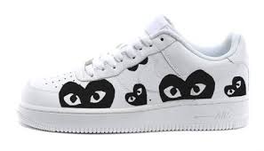 Black And White Bandana Air Force 1 Bandana Fever Black Cdg Play Print Custom White Nike Air Force Shoes Bandana Fever Designs Custom Nike Shoes Air Force One Shoes Air Force Shoes