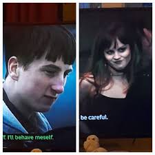 Not the best of pictures but Eileen and Tyrone in a series called The Cops  Kirk and Sarah too