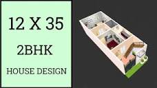 12x35 House Plan 2BHK ll 420 Sqft Ghar Ka Naksha ll 12x35 House ...