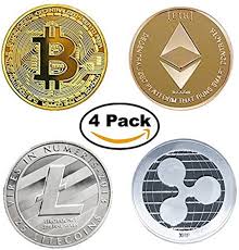 Cryptocurrency Gift Set Bitcoin Btc Ethereum Eth Litecoin Ltc Ripple Xrp Gold Silver Coins Four Pack 3d Iskusstvo Na Bumage 3d Iskusstvo Marketing