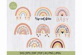 Download Boho Rainbow Svg Bundle Graphic By Diycuttingfiles Creative Fabrica