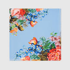 It is more for decoration and less for warmth color: Gucci Floral Print Silk Scarf Detail 2 Floral Print Scarves Floral Prints Gucci Floral