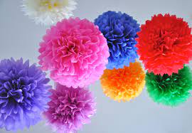 10 Paper Pom Poms Wedding Decor Nursery Baby Mobile Custom Colors Tissue Paper Pom Poms Wedding Paper Flower Ball Tissue Paper Flowers