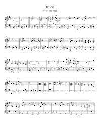 Twenty One Pilots The Run And Go Piano Sheet Music Truce Twenty One Pilots