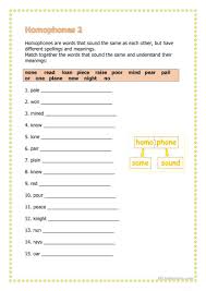 Homophones 2 Worksheet Free Esl Printable Worksheets Made By Teachers Homophones Teaching Jobs Words