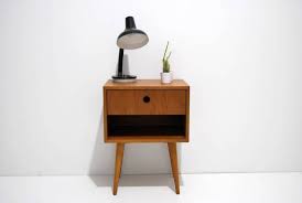 Pair Of Nightstand Night Stand Bedside Table Bed Side Table Side Table With One Drawer Scandinavian Design Mid Century Modern Retro Pair Of Bedside Tables Home Decor Scandinavian Design