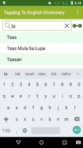 Tagalog To English Dictionary For Android Apk Download