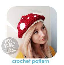 Muchroom Hat Crochet Pattern Slouchy Beanie Mushroom Etsy In 2021 Crochet Mushroom Crochet Hat Pattern Crochet Patterns
