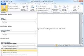 Nico detmar) deaktivieren sie die funktion mit vorheriger. Inhaltsverzeichnis Automatisch Erstellen Lassen Von Word