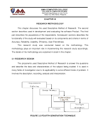 The chapter will discuss in detail the various stages of developing the methodology of the current study. Research Design And Methodology Example Thesis