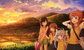 Sunset Non Non Biyori Awwnime Non Non Biyori Sunset Girl Cute Anime Character