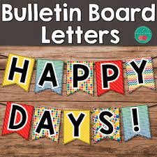 Using a large flat surface, lay out the pages so that they overlap slightly and the edges, text. Bulletin Board Letters Printable By Cherry Workshop Tpt
