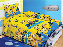 Sprei dan bedcover lady rose single motif karakter kartun anak. Bed Cover Lady Rose Minions 120x200 Spreiqu Sidoarjo
